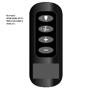 for Hunter 99198/K6266/99770/99813/99392/K5579/K6019 ceiling fan remote